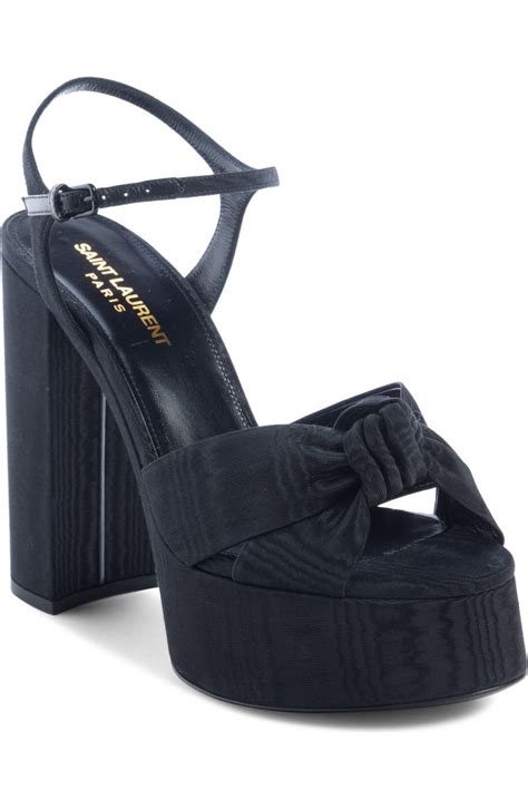 tracolla ysl bianca|Saint Laurent Bianca Knot Platform Sandal (Women) .